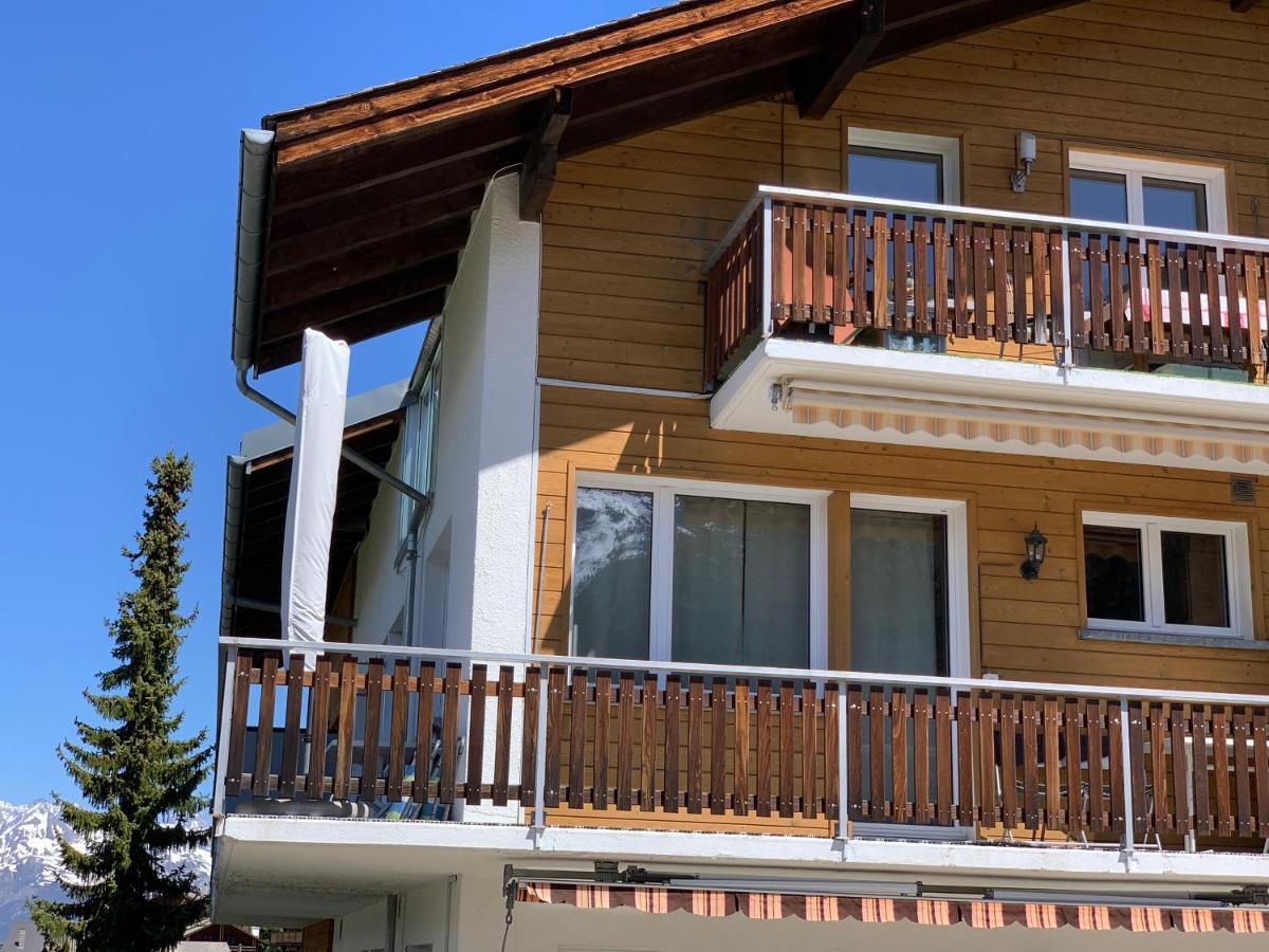 Ferienwohnung Panorama at Haus Waldheim Nr. 11 Grächen Exterior foto